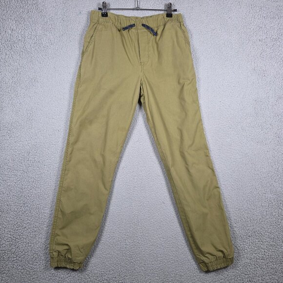 Polo Ralph Lauren Boys Jogger Pants  Large 14-16 Olive Green Lined 100% Cotton - Picture 1 of 13